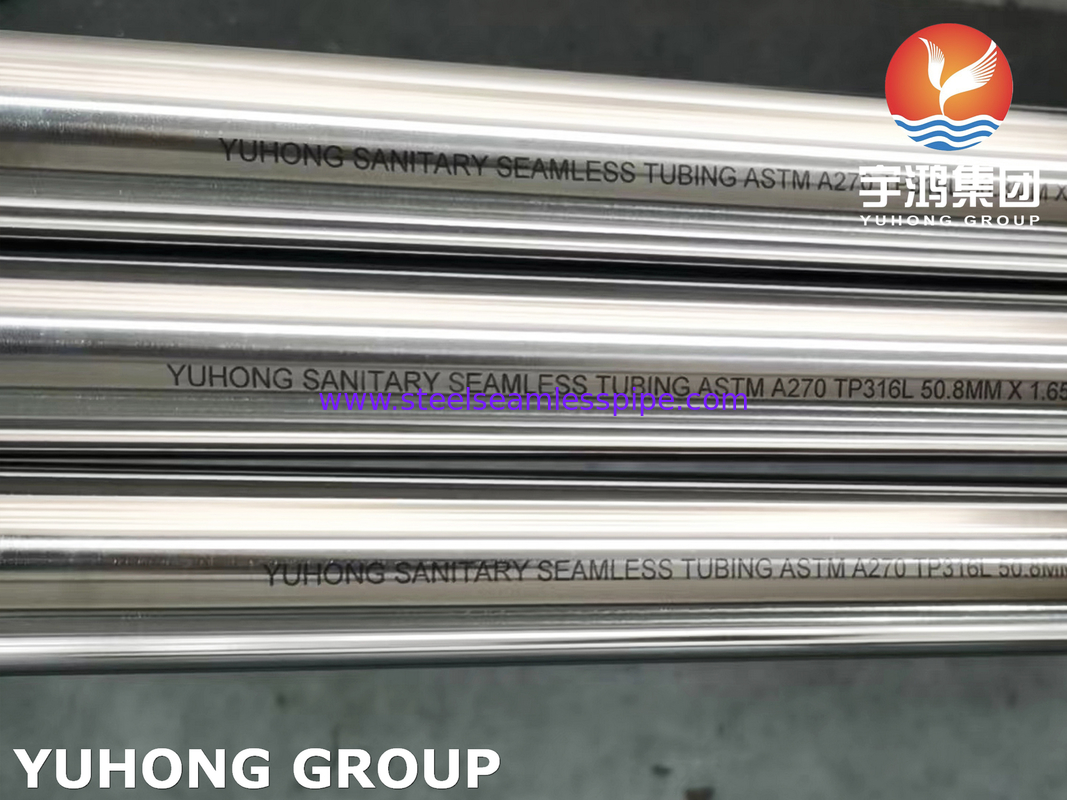 Το ανοξείδωτο ASTM A270 TP316L γυάλισε τον υγειονομικό χωρίς συγκόλληση σωλήνα