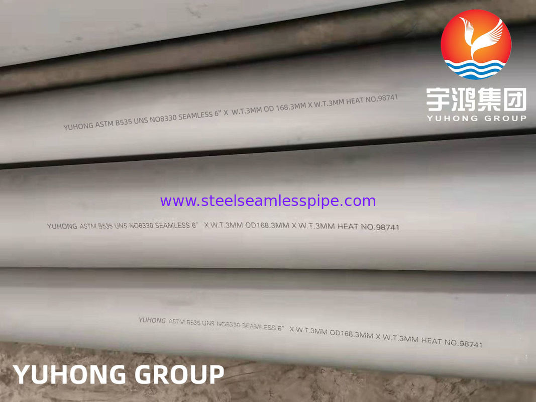 ASTM B535 Σύνθετο 330 Χωρίς έλξη σωλήνας για υψηλής θερμοκρασίας υπηρεσία με αντοχή σε καρβουρίωση