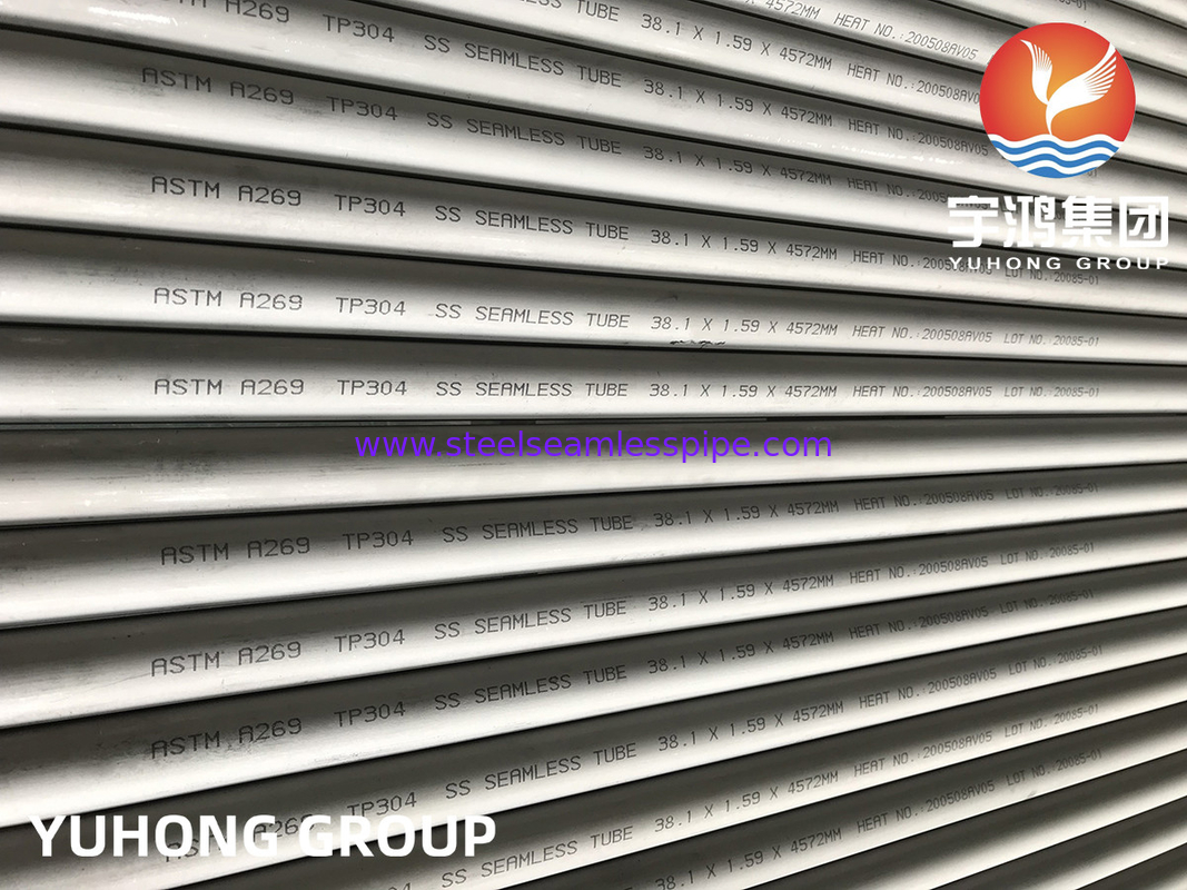 Σωλήνες ανταλλακτών θερμότητας, ASTM A269 TP304, 1.4301 Σωλήνες χωρίς συγκόλληση από ανοξείδωτο χάλυβα για θέρμανση