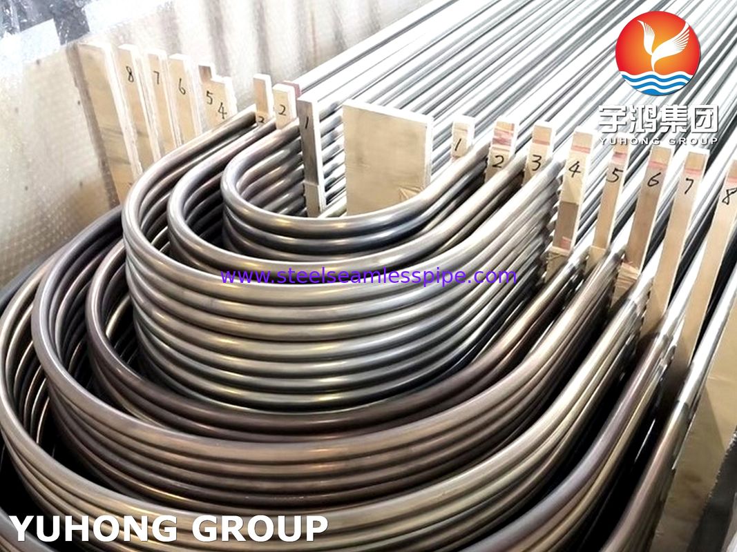 Σωλήνας U-Bend από ανοξείδωτο χάλυβα χωρίς συγκόλληση ASTM A213 / ASME SA213 TP321 / TP321H / TP347H για λέβητα