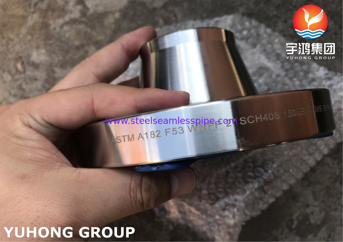 Υπερ-διπλόχρωμες φτερούγες από χάλυβα ASTM A182 F53, UNS S32750 Φτερό λαιμού συγκόλλησης, RF, FF, B16.5