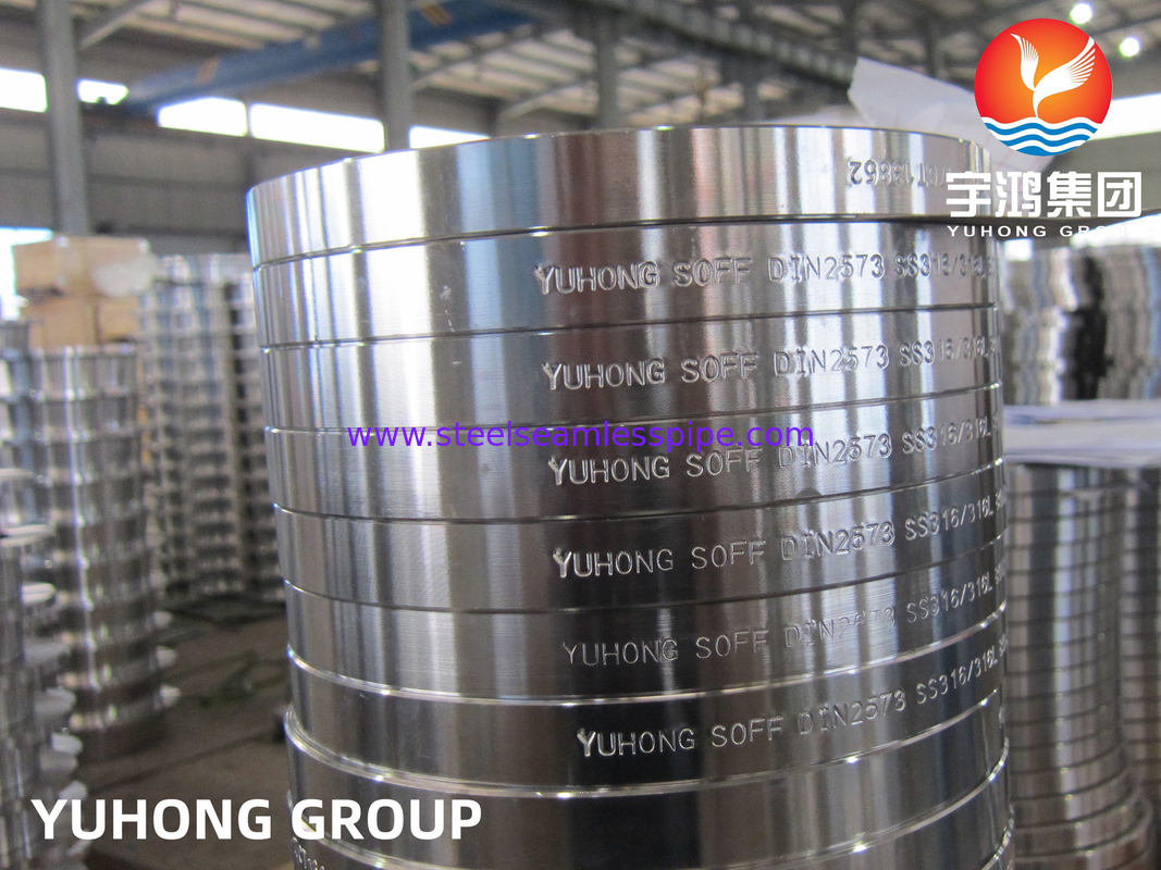 DIN2573, ASTM A182 F316 F316L, σφυρηλατημένο ανοξείδωτο χάλυβα, πλακό πρόσωπο B16.5