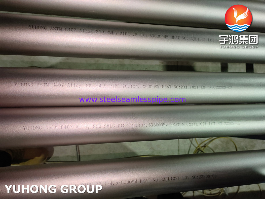 ASTM B407 Incoloy 800 Seamless Pipe OD 10-300mm Λύση αναψυγμένη για τη διάσπαση αιθυλενίου