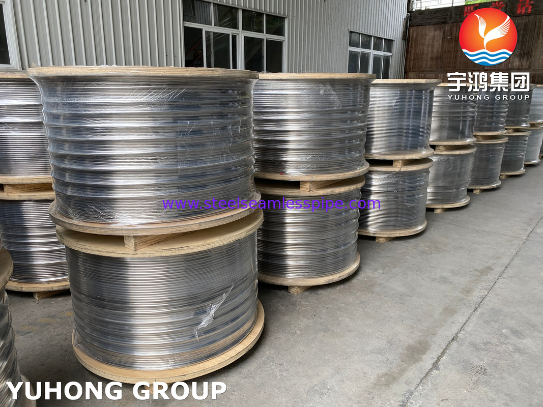 ASTM A269 TP304L TP316L TP316Ti Ζυγισμένος τυλιγμένος σωλήνας από ανοξείδωτο χάλυβα για την βιομηχανία καλωδίων