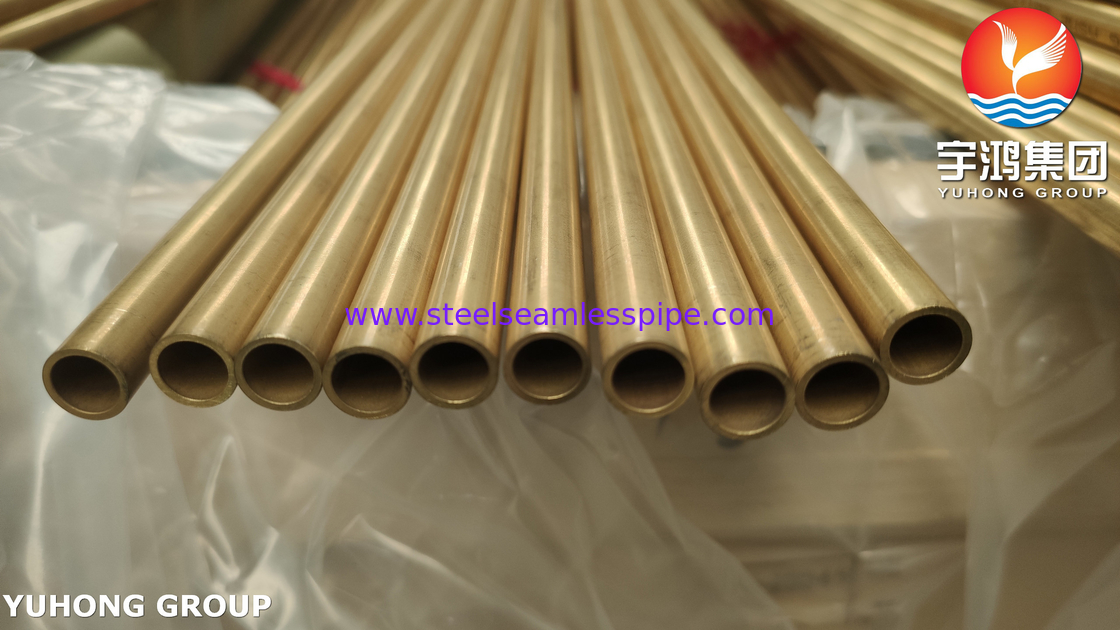 ASME SB111 C68700 Αλουμινένιο χάλκινο αδιάβροχο σωλήνα O61 για δέσμη σωλήνων εναλλάκτη θερμότητας