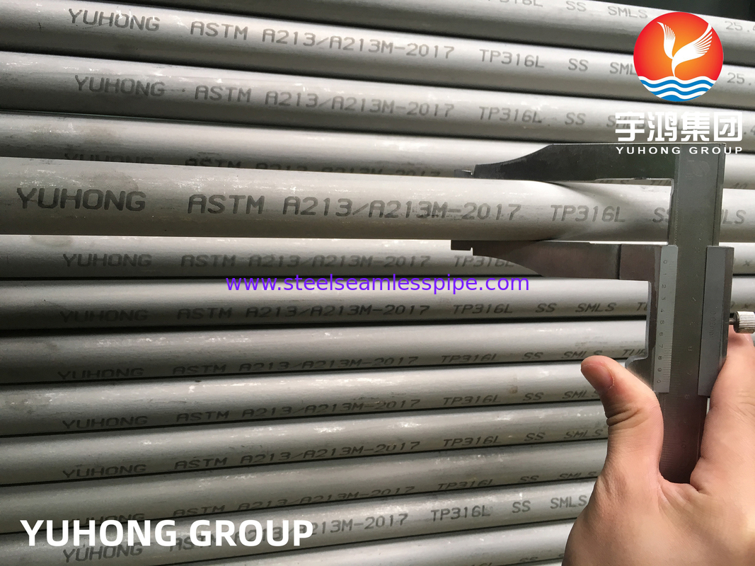 ASME SA213 TP316L Χωρίς ραφές σωλήνας από ανοξείδωτο χάλυβα BWG 20 0.89mm Για στεγνό ψυγείο