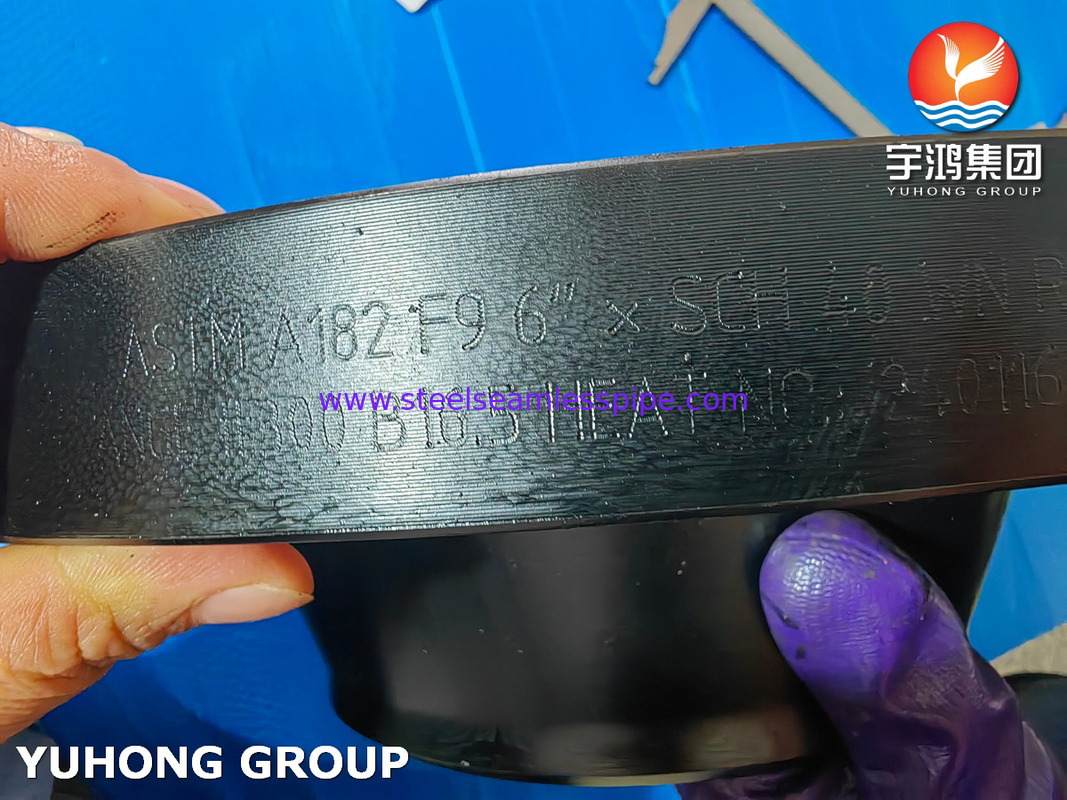 ASTM A182 F9 Σιδερένιο κράμα σφυρηλατημένη φλάντσα Σορφ Wnrf φλάντσα, B16.5 B16.47