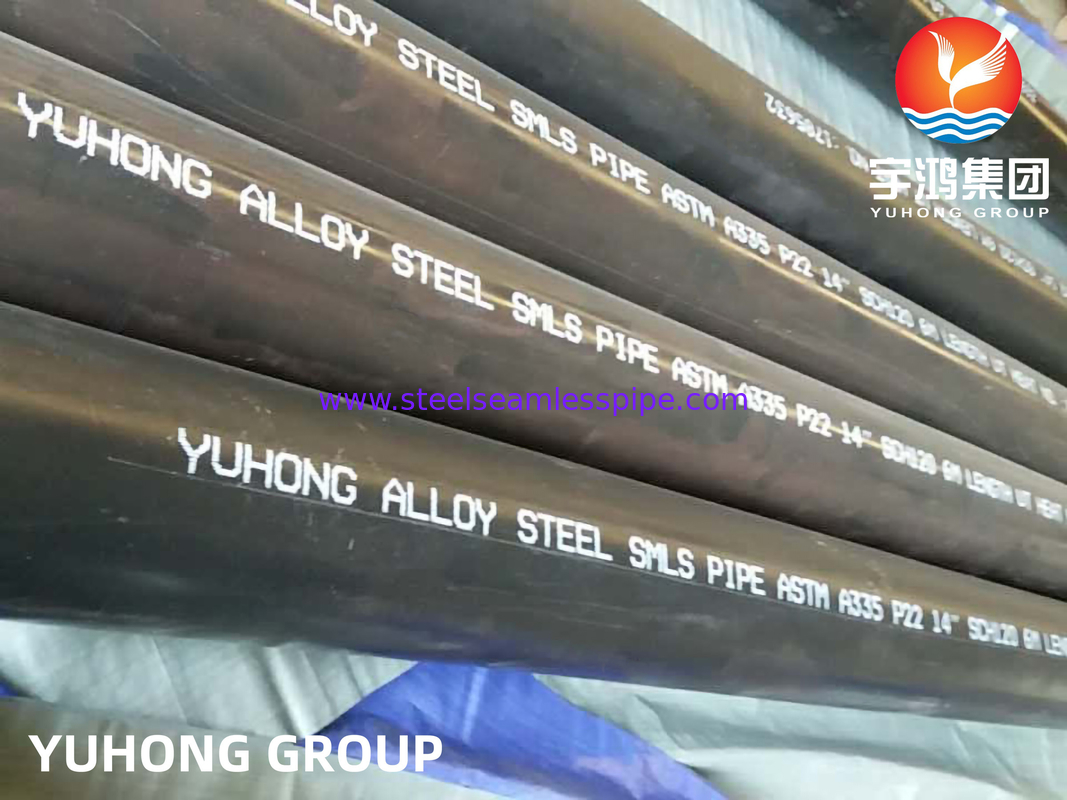 ASTM A335 P22 2-1/4Cr Σύνδεσμος ατσάλινου σωλήνα χωρίς συγκόλληση για εργοστάσια παραγωγής ηλεκτρικής ενέργειας / λέβητα / πυρηνική ενέργεια