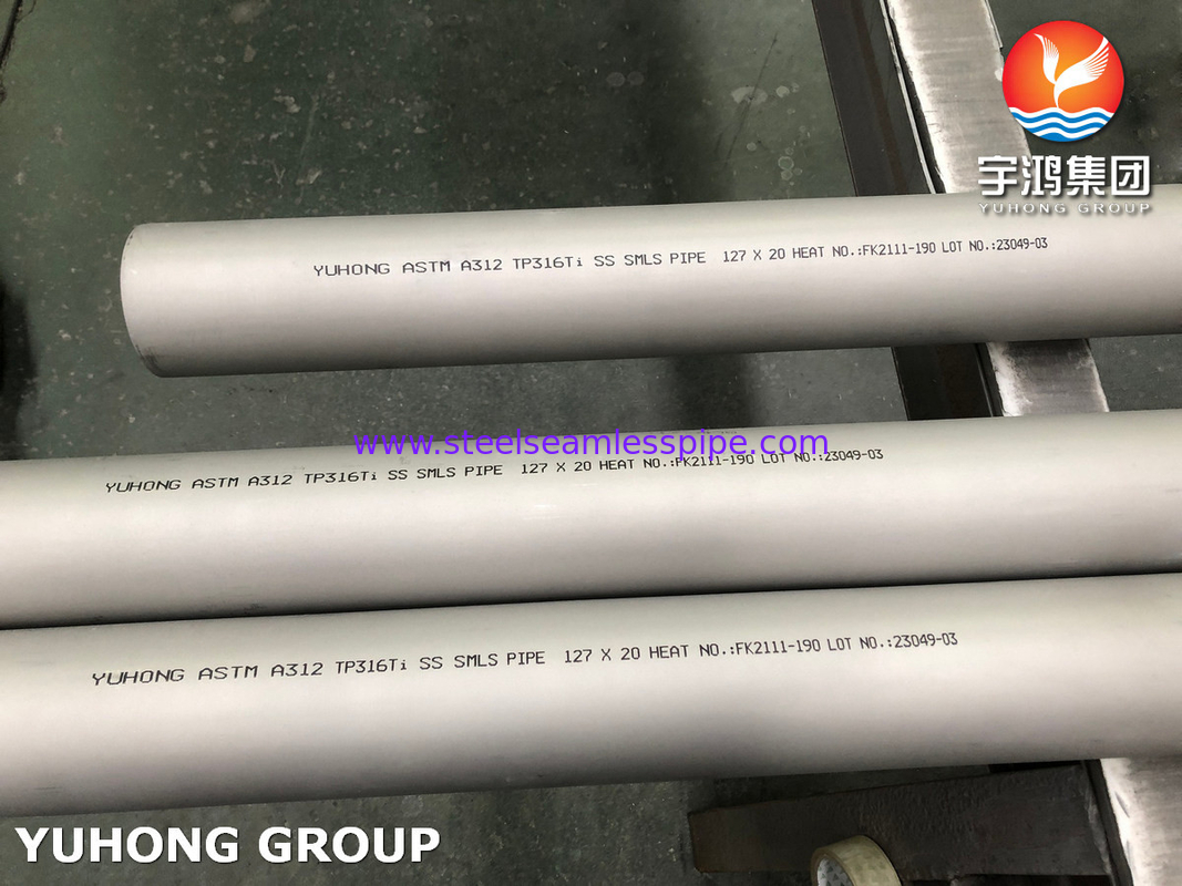 ASTM A312 316Ti Σιδηροδρομικό σωλήνα από ανοξείδωτο χάλυβα