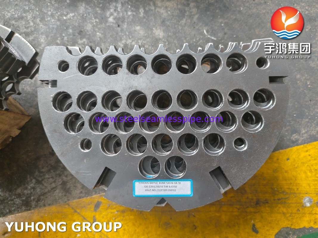 ASME SA516 Gr70N Ανθεκτικό σε HIC Τμηματικό Διάφραγμα για Εναλλάκτη Θερμότητας S&T (Πάχος 8-180mm)​