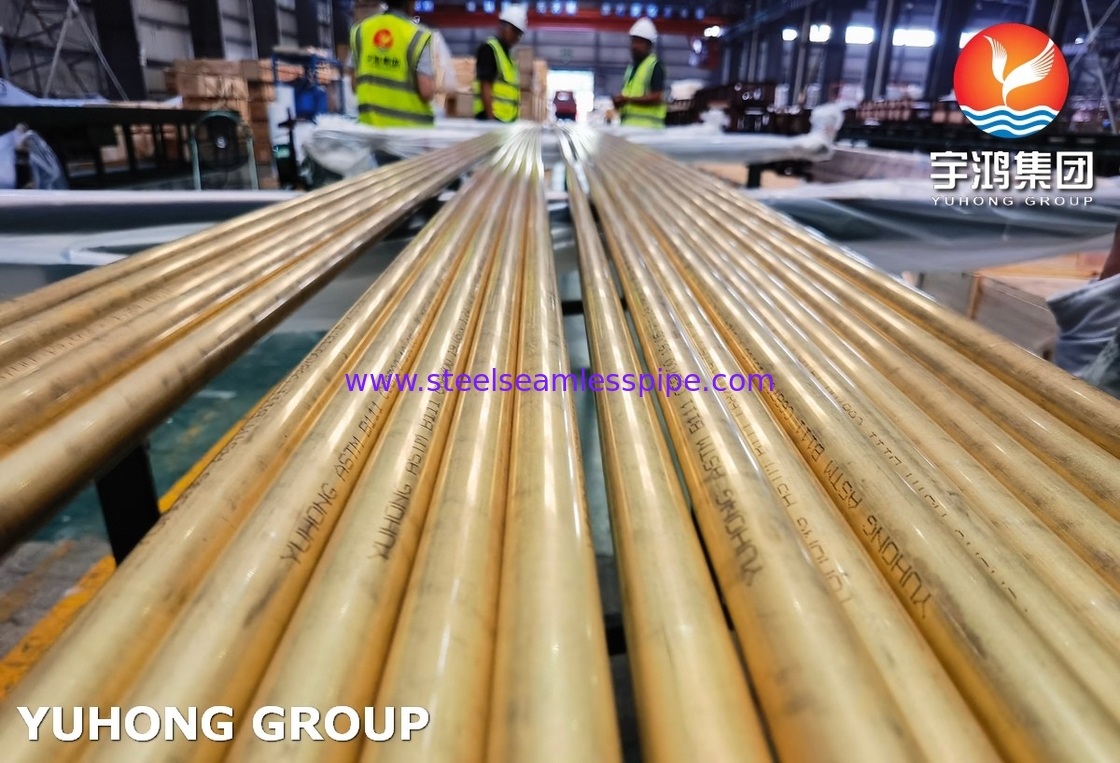 C68700 Αδιάβροχο σωλήνα από κράμα χαλκού ASTM B111 για εναλλάκτες θερμότητας Εγκρίθηκε από την SGS