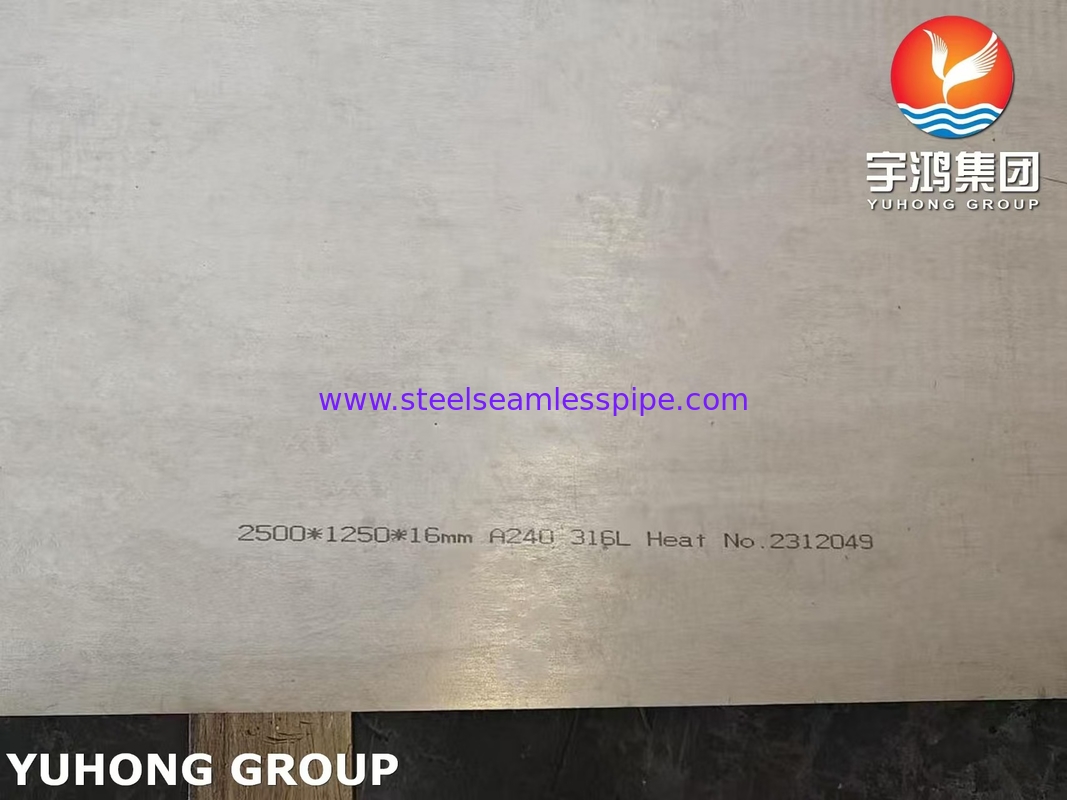 ASTM A240 SS316L 1.4404 S31603 Πλάκα από ανοξείδωτο χάλυβα για πετρέλαιο και αέριο