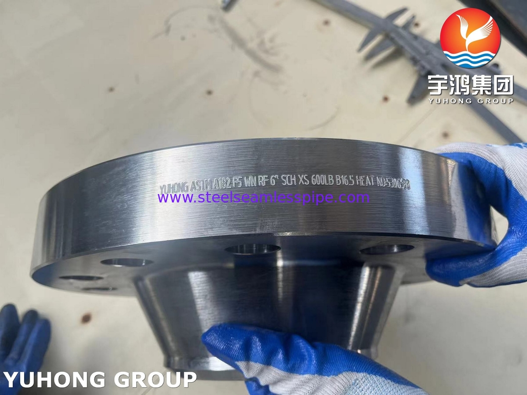 ASTM A182 F5 Τύφλος συγκόλλησης λαιμού RF φλάντζης B16.5 για εξαιρετική υψηλή θερμοκρασία