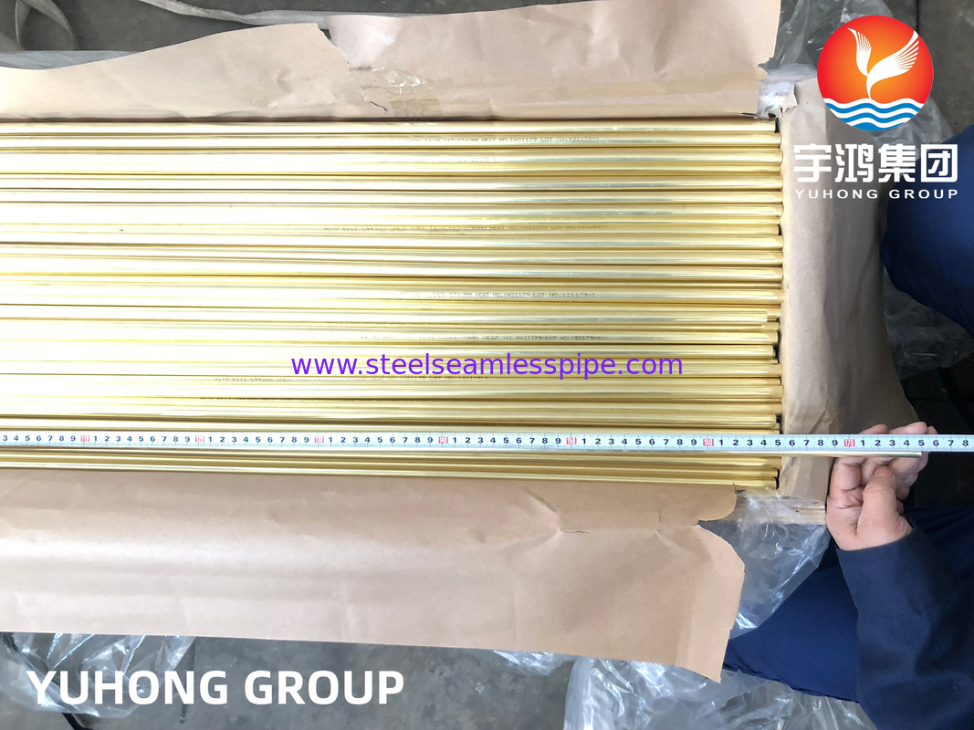 Χωρίς ραφές σωλήνας από κράμα χαλκού Admiralty Brass Tube B111 C44300 C70600 C71500 C12200 Ψυγείο, ψυγείο αέρα, παραγωγή ενέργειας, εφαρμογή σε δοχεία υπό πίεση