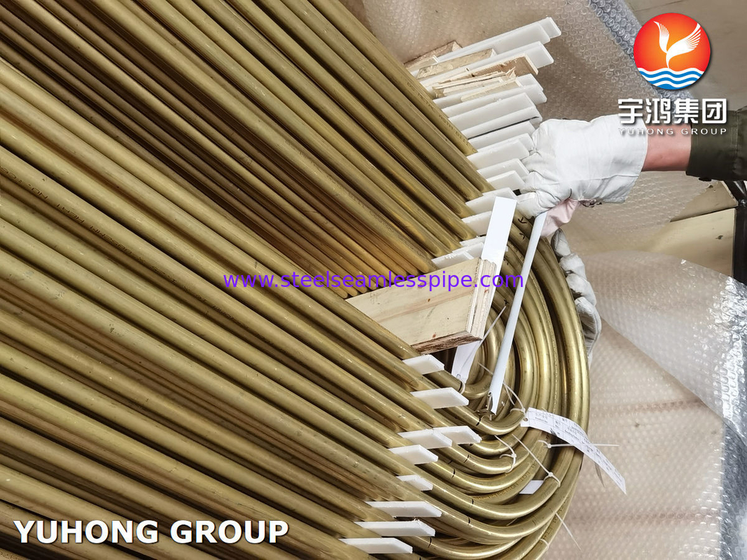 ASTM B395 / ASME SB395 C68700 U Bend Copper Alloy Tube για εναλλάκτη θερμότητας
