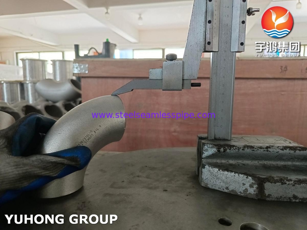 ΑΣΤΜ A403 / ASME SA403 WP316 / WP316L Ατσάλι από ανοξείδωτο χάλυβα χωρίς συγκόλληση στη μύτη 90 μοίρες αγκώνα Β16.9