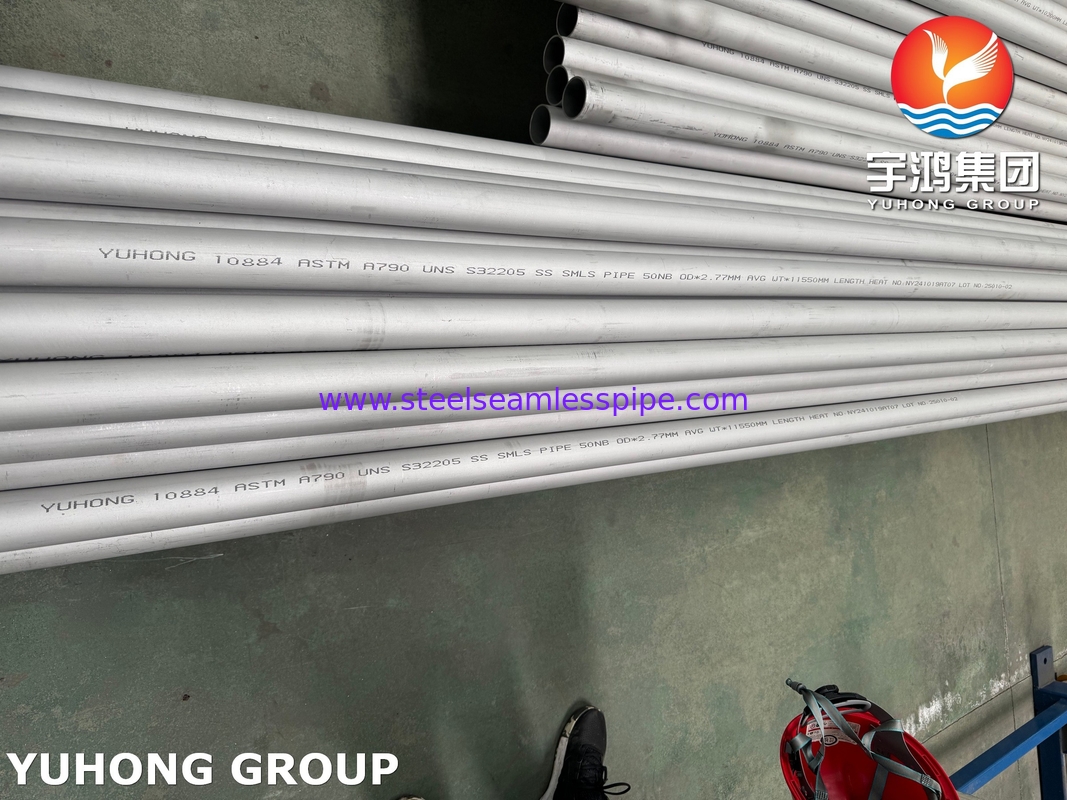 ASTM A790 / ASME SA789 S32205 Διπλό ατσάλινο άψογο σωλήνα για βιομηχανικά πετρέλαιο και αέριο