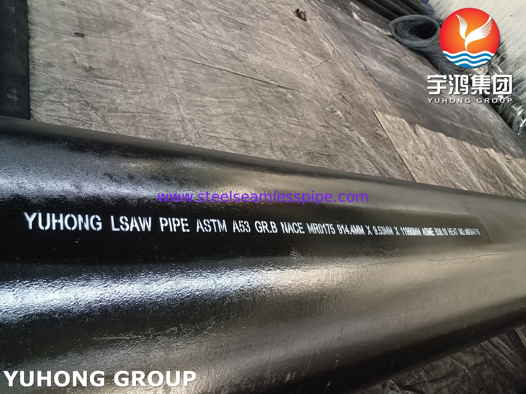 ASTM A53 / ASME SA53 Τάξη Β LSAW Σωλήνες συγκολλημένοι από χάλυβα άνθρακα NACE για βιομηχανικούς αγωγούς
