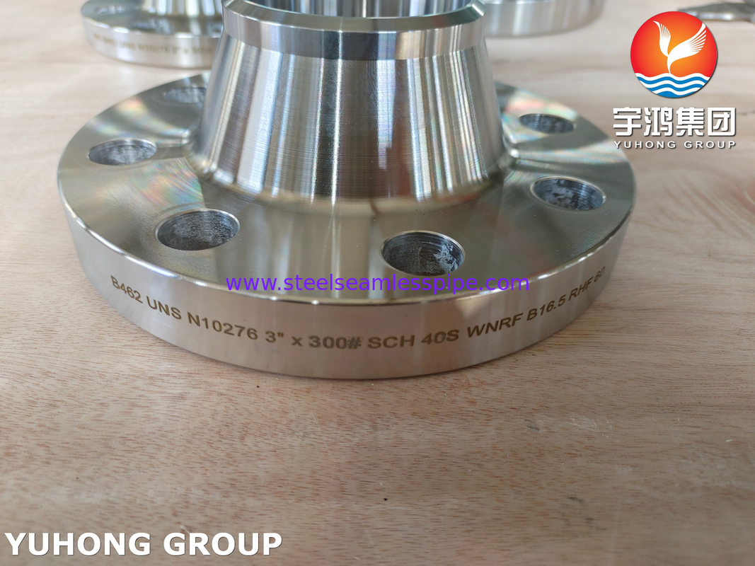 1/2" έως 24" ASTM B462 UNS10276 WNRF Flanges Nickel Alloy Weld Neck Flanges