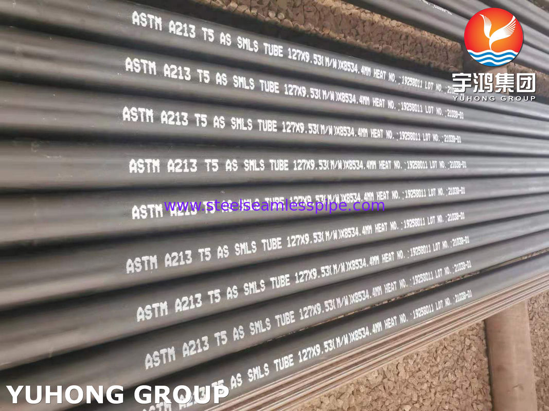 ASTM A213 T5 (UNS K41545) Χωρίς συγκόλληση σωλήνας από κράμα χάλυβα για λέβητα και υπερθερμαντήρες