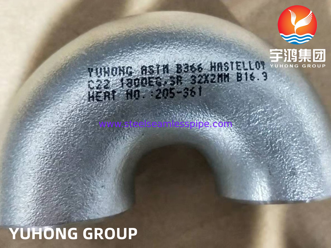ASTM B366 C22 Προμηθευτής αγκώνων σωλήνων Ανθεκτικά στη διάβρωση εξαρτήματα από κράμα νικελίου