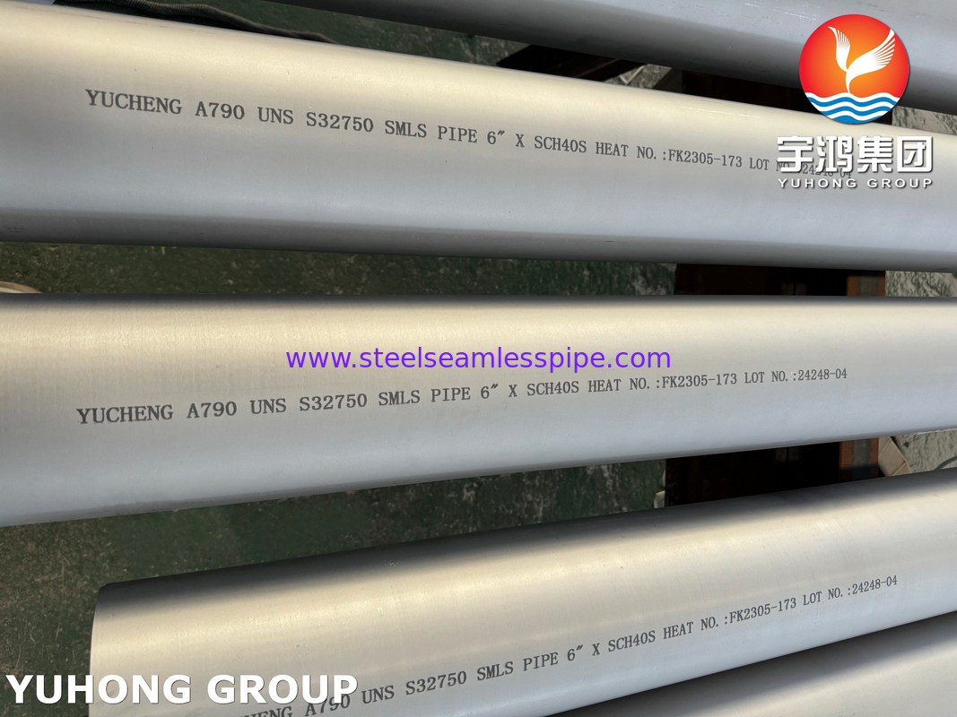 ASTM A790 UNS S32750 Ασυρματη Αυστενιτική Ανοξείδωτη Super Duplex Χαλυβδοσωλήνα για Εφαρμογές Πετρελαίου και Φυσικού Αερίου