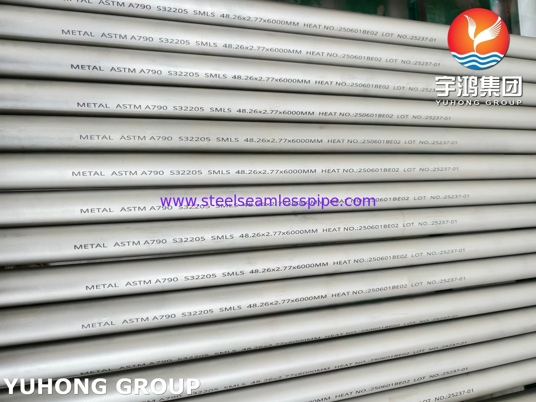 ASTM A790 S32205 Χωρίς συγκόλληση διπλούχιος σωλήνας από ανοξείδωτο χάλυβα υψηλής αντοχής στη διάβρωση για εφαρμογές στο εξωτερικό