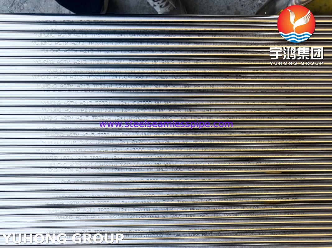 ASTM A213 TP312H Ατσάλινος σωλήνας χωρίς συγκόλληση φωτεινή επιφάνεια για εναλλάκτη θερμότητας