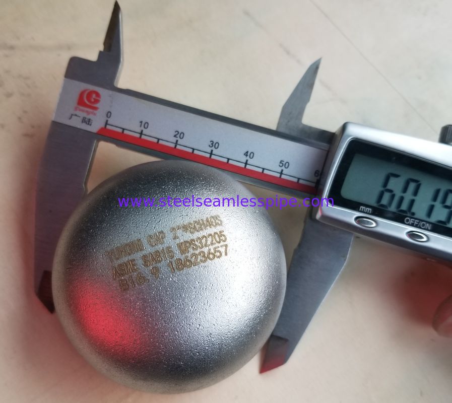 Τελικό κάλυμμα ASTM A815 UNS S32205 2205 Δυαδύναμο ατσάλι ατσάλινο, για αφαλάτωση