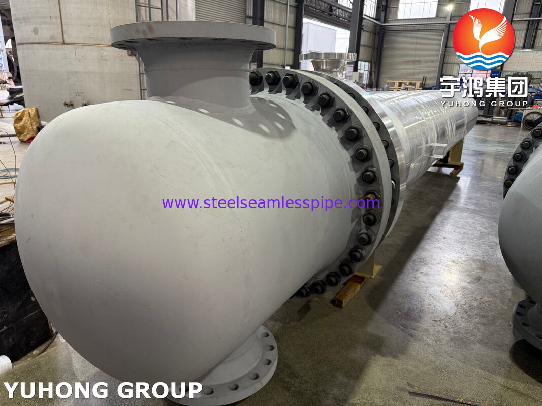 Εναλλάκτης θερμότητας ASME U Stamped AES τύπου με πλωτή κεφαλή και σωλήνες TP316L για σκληρή χρήση