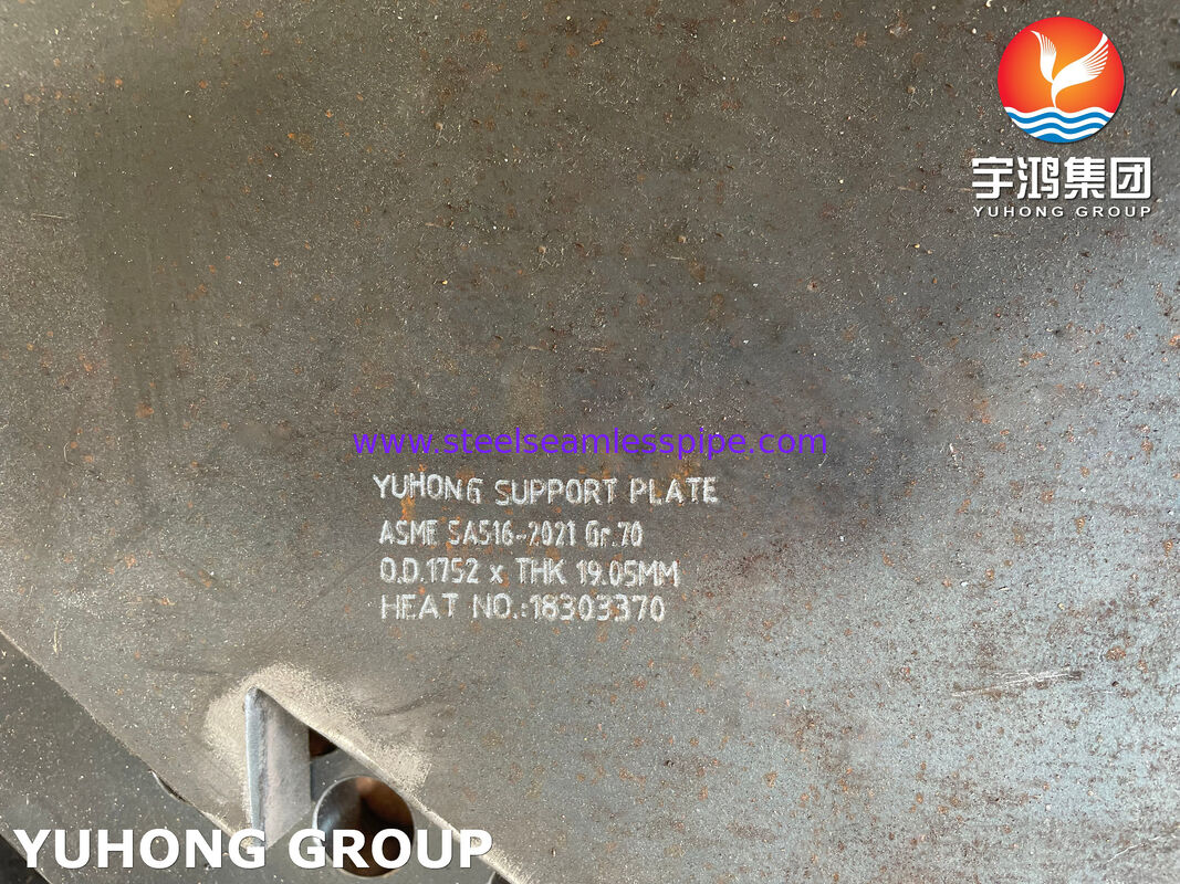 Πλάκα χάλυβα άνθρακα ASME SA516 GR.70 για εναλλάκτη θερμότητας