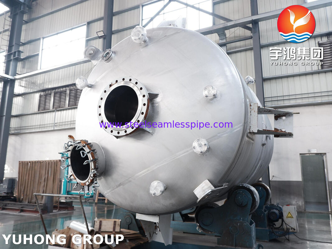 Δοχείο αντιδραστήρα με επένδυση πιστοποιημένο με τη σφραγίδα ASME U σε ανθρακούχο χάλυβα SA516 Gr.70 με αναδευτήρα για ανάμιξη