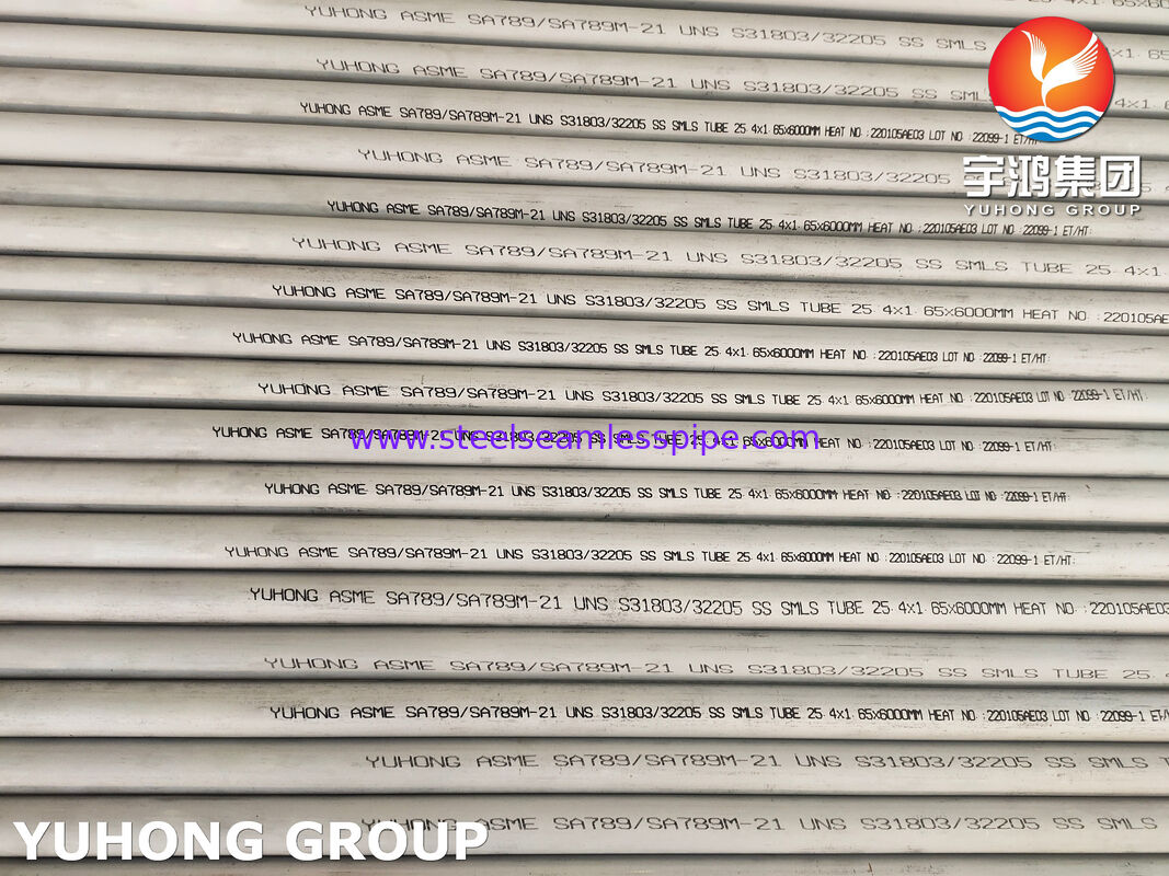 ASTM A789 S31803 & S32205 Διπλής ατσάλινος χάλυβας χωρίς συγκόλληση έλξης σωλήνα για το πεδίο της βιομηχανίας