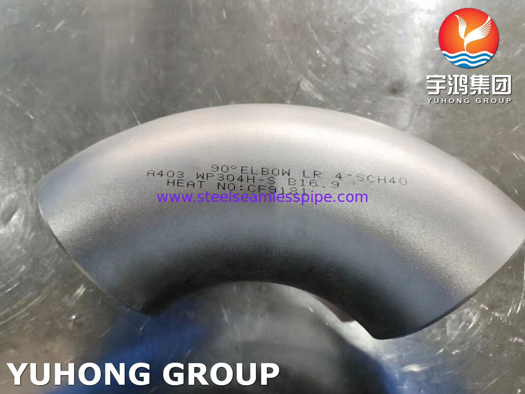 ASTM A403 WP304H-S Εξάρτημα Γωνίας για Βιομηχανικό Πεδίο, Εξάρτημα Σωλήνα από Ανοξείδωτο Χάλυβα