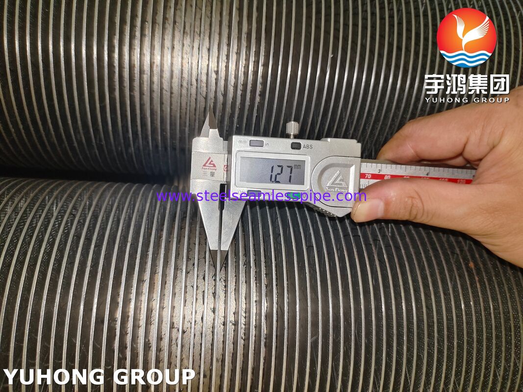 ASTM A376 TP347H Fin Tube CS, υψηλής θερμοκρασίας ανθεκτικό σύνθετο φιν σωλήνα (Βάση CS + Φιν TP347H)