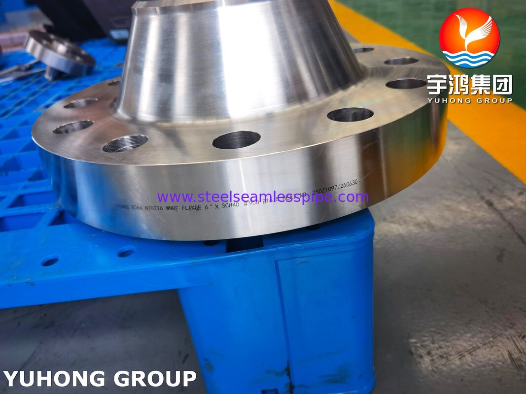 ASTM B564 UNS N10276 / Hastelloy C276 Φλάντζης λαιμού συγκόλλησης, ανυψωμένη όψη (RF) κλάση 150/300/600, για αφαλάτωση θαλασσινού νερού