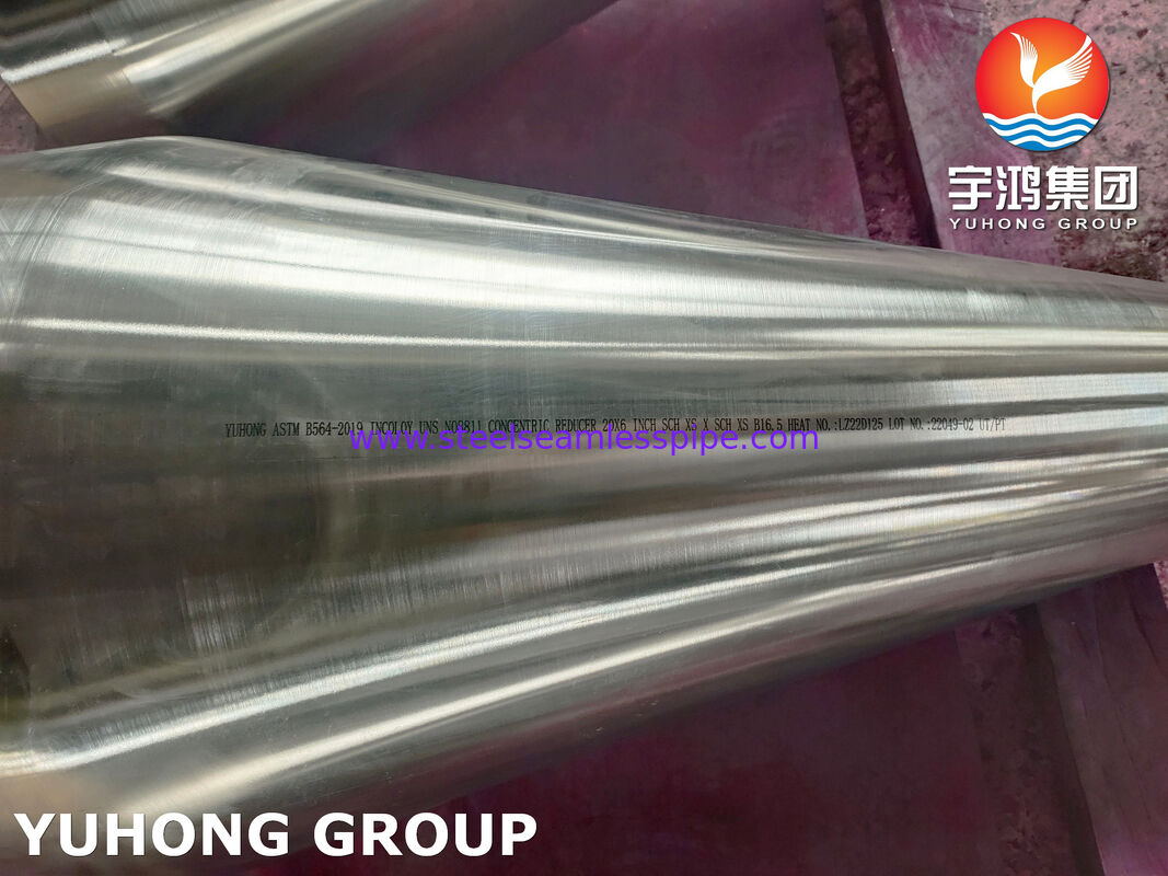 Σφυρηλατημένο εξάρτημα, ASTM B564 NO8811 (Incoloy 800HT) Κράμα Ni-Fe-Cr Ομόκεντρος μειωτήρας ANSI B16.5