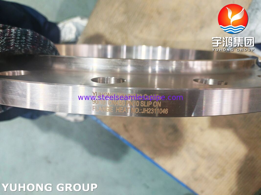 DIN 86033 CuNi 90/10 (C71500) Slip On Flange Φλάντζα σωλήνων νικελίου από χαλκό θαλάσσης