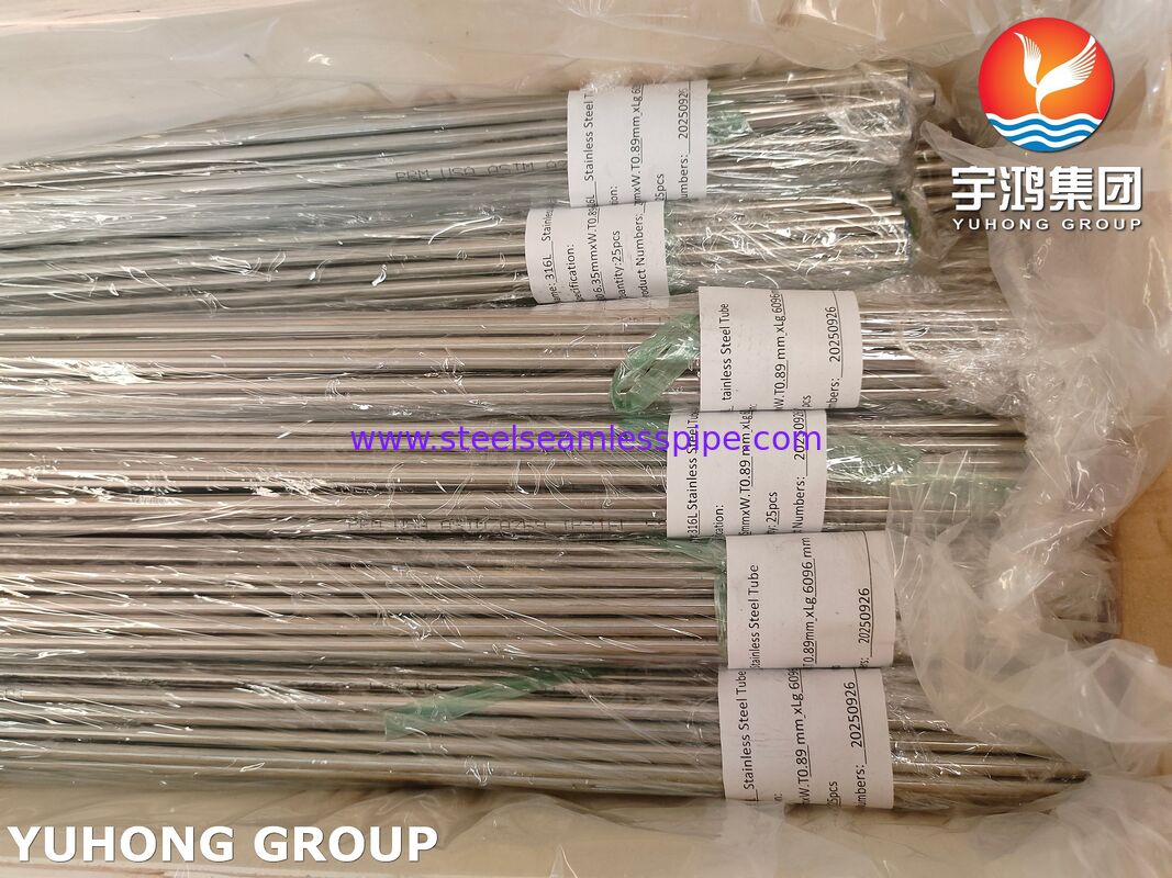 ASTM A269 TP316L BA Ζυγισμένο σωλήνα από ανοξείδωτο χάλυβα για μεταφορά υγρών και αερίων ακριβείας