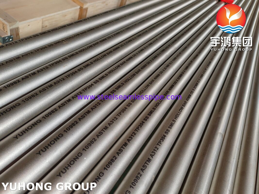 ASTM A312 TP304 / UNS S30400 Άνευ Ραφής Σωλήνας από Ανοξείδωτο Χάλυβα για τη Χημική Βιομηχανία