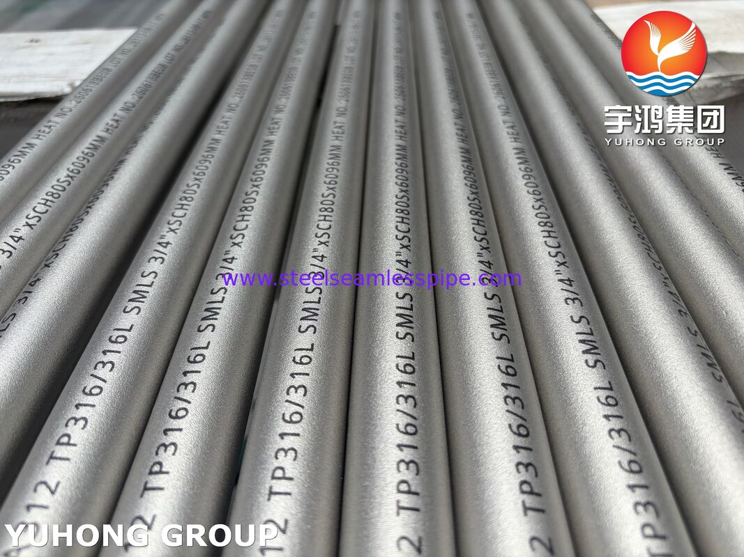 ASTM A312 TP316/316L Χαλύβδινος Σωλήνας Χωρίς Συγκόλληση για Χημικές και Βιομηχανικές Εφαρμογές