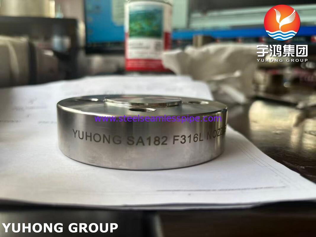 ASME SA182 F316L Ανοξείδωτη Φλάντζα Ακροφυσίου Σφυρηλατημένης Φλάντζας για Δοχείο Πίεσης