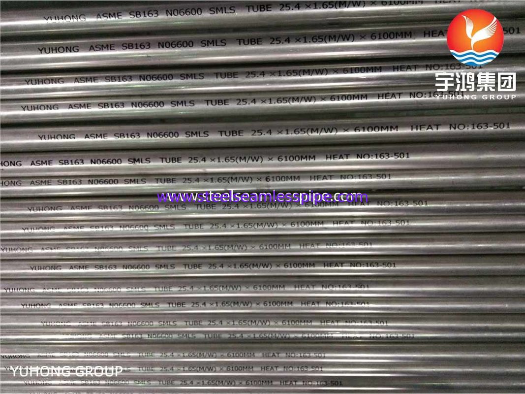 Σωλήνες από κράμα Nicke Inconel 600 Σωλήνες χωρίς συγκόλληση για εναλλάκτη θερμότητας SB163 UNS N06600