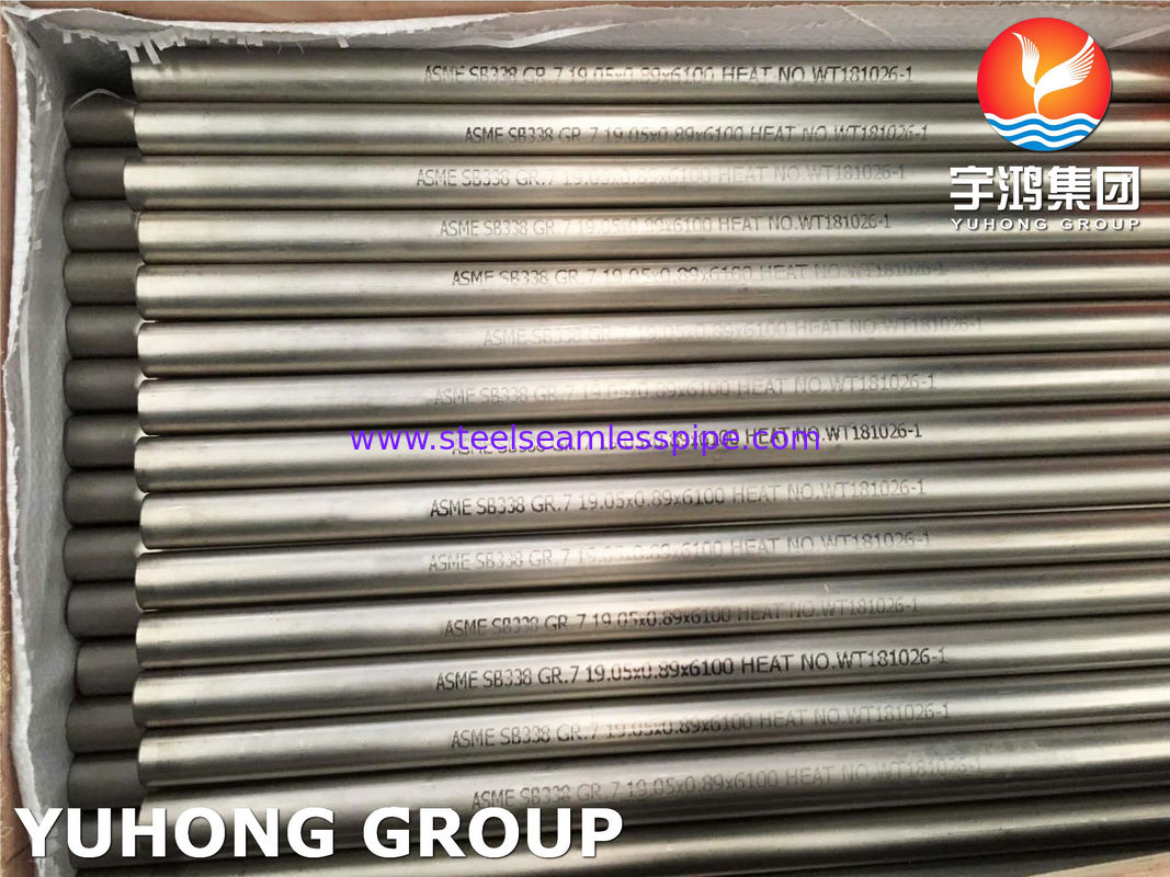 ASME SB338 Grade 7 Titanium Seamless Tube | Σωλήνωση εναλλάκτη θερμότητας UNS R52400