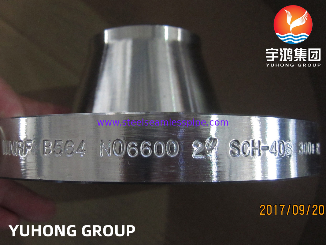ASTM B564 Inconel 600 / UNS N06600 Νικέλιο, κράμα χάλυβα, πλαστική φλάντσα λαιμού συγκόλλησης