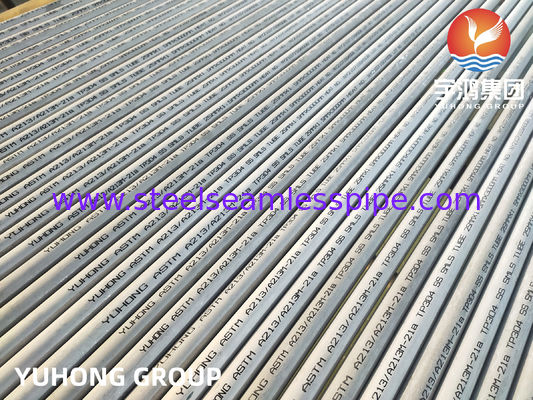 Ανοξείδωτος σωλήνας ASTM A213 TP304 χωρίς ραφή, μαζευμένος και ανόπτησης για εναλλάκτη θερμότητας και λέβητα