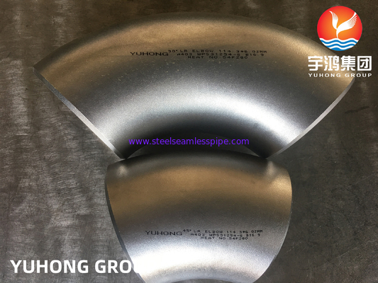 Διπλός αγκώνας ανοξείδωτου ASTM A403 WPS31254/254SMO αγκώνας της LR 45 βαθμού