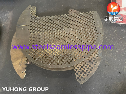 ASME SB171 C71500 Διατομεακή προβολέα, διαμήκειακή προβολέα, πλάκα απομόνωσης για εφαρμογή με εναλλάκτη θερμότητας