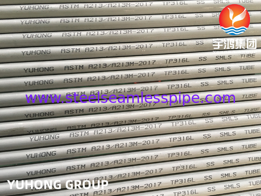 ASME SA213 TP316L 35x2x8000MM Χωρίς συγκόλληση ακινητοποιημένος σωλήνας λέβητα για ανταλλακτές θερμότητας