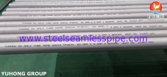ASME SA213 TP347H Χοντρό σωλήνα από ανοξείδωτο χάλυβα για υπερθερμαντήρες και θερμαντήρες αέρα